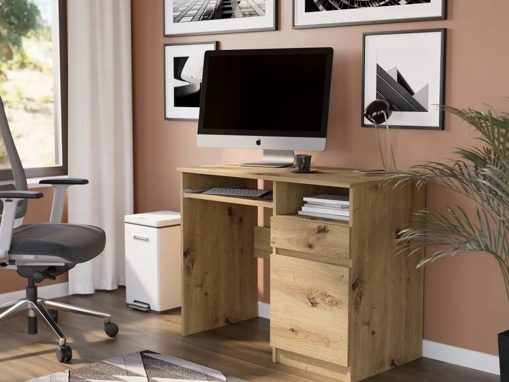 Модерно писалище с шкаф 90x50 cm - различни цветови варианти artisan mix antracit