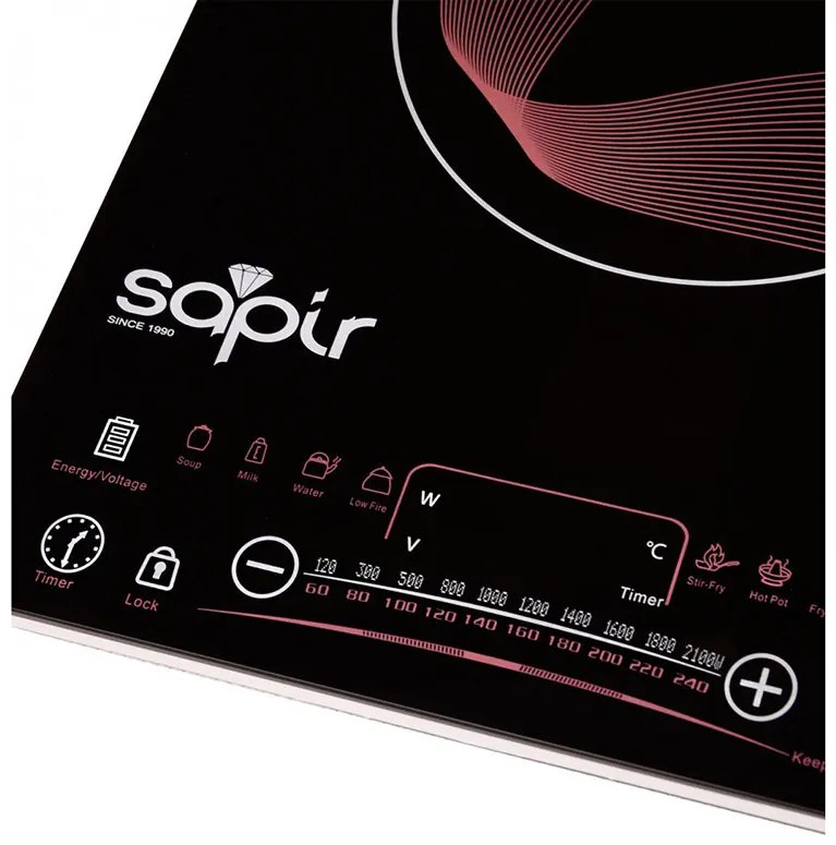 ЕЛ. КОТЛОН SAPIR SP-1445-N 2100W, с таймер, черен единичен