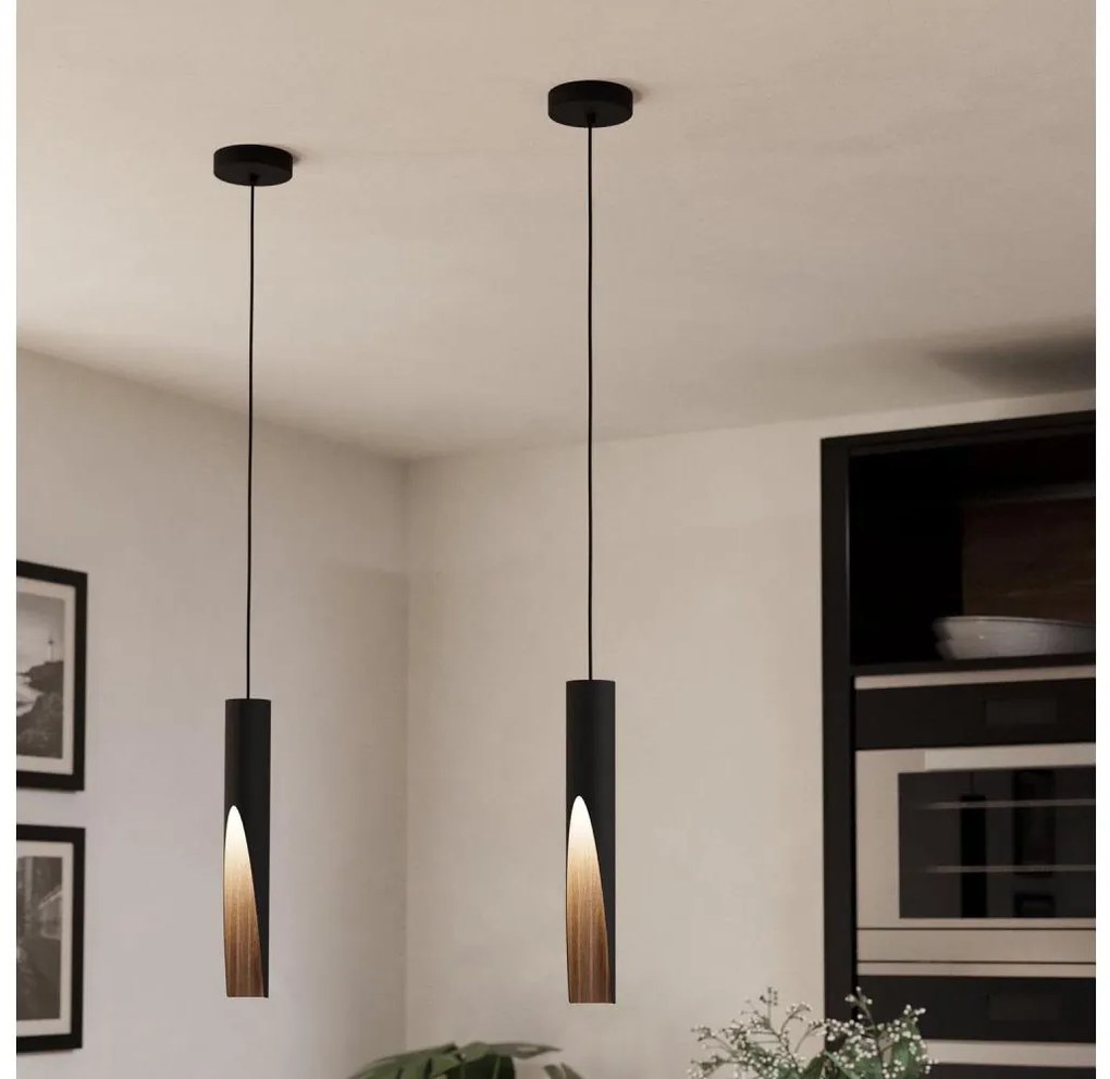 Eglo 900874 - LED полилей на кабел BARBOTTO 1xGU10/4,5W/230V черно/кафяво