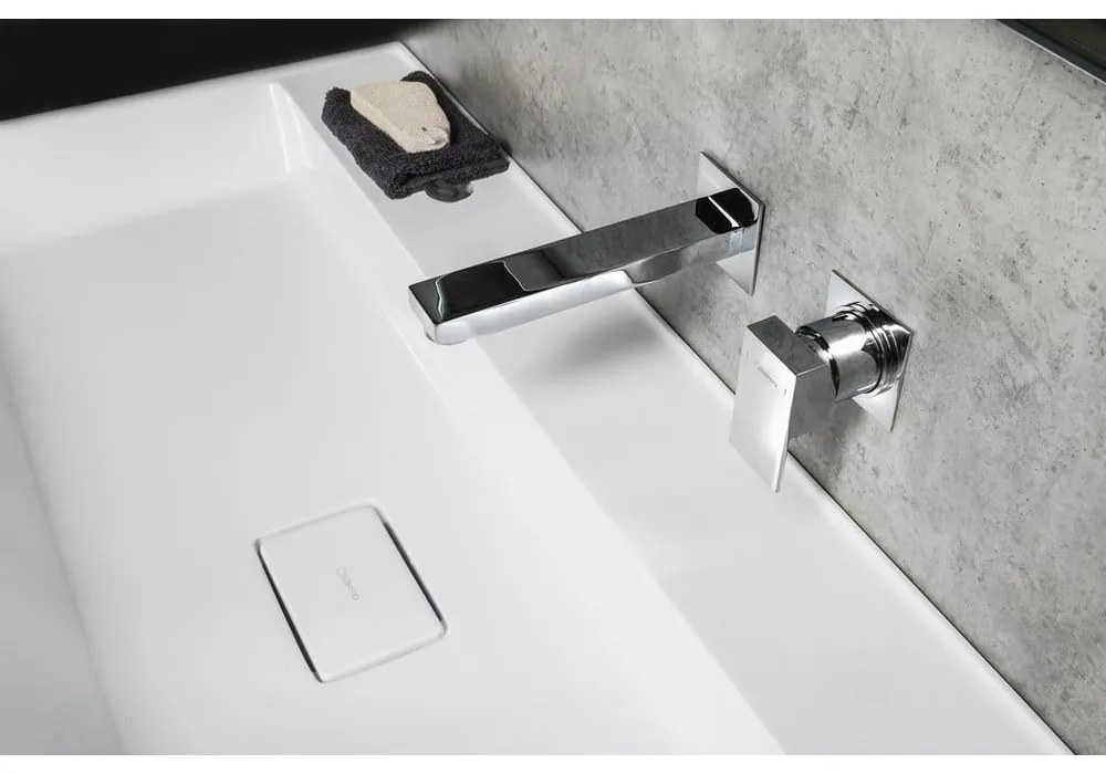 Вградена батерия за мивка в лъскаво-сребрист цвят (1 изход) Latus – Sapho