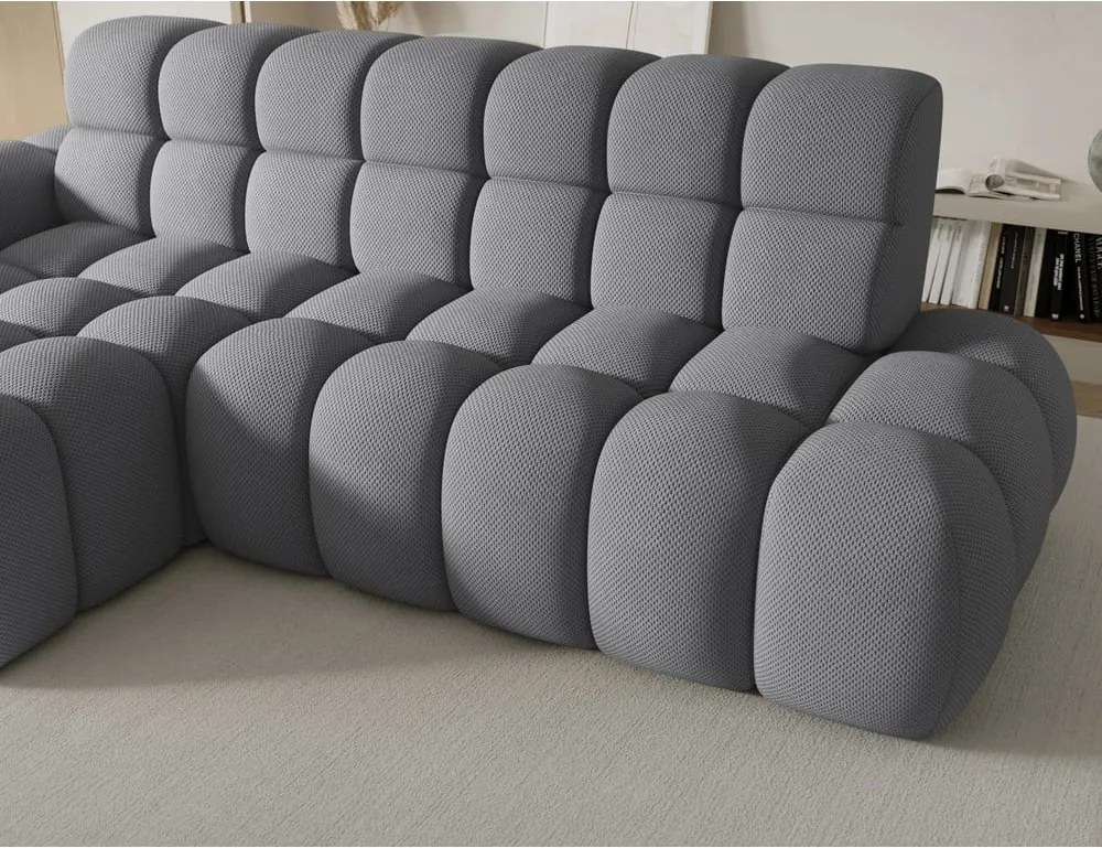 Сив разтегателен ъглов диван (ляв ъгъл) Ceedro – ELTAP