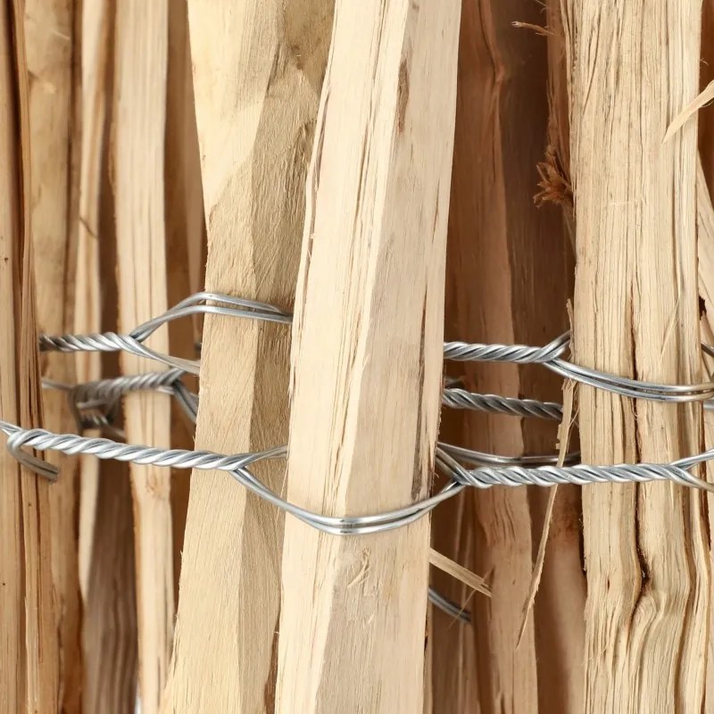 Градинска ограда от цепени лешникови пръчки, оплетени на тел 100 x 500 cm