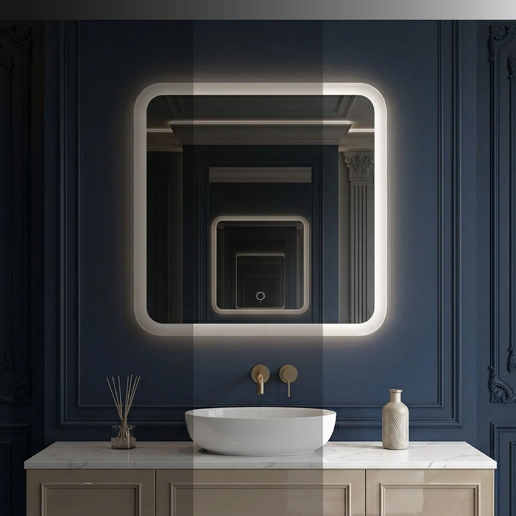 Огледало LED 70x70cm TOP-2