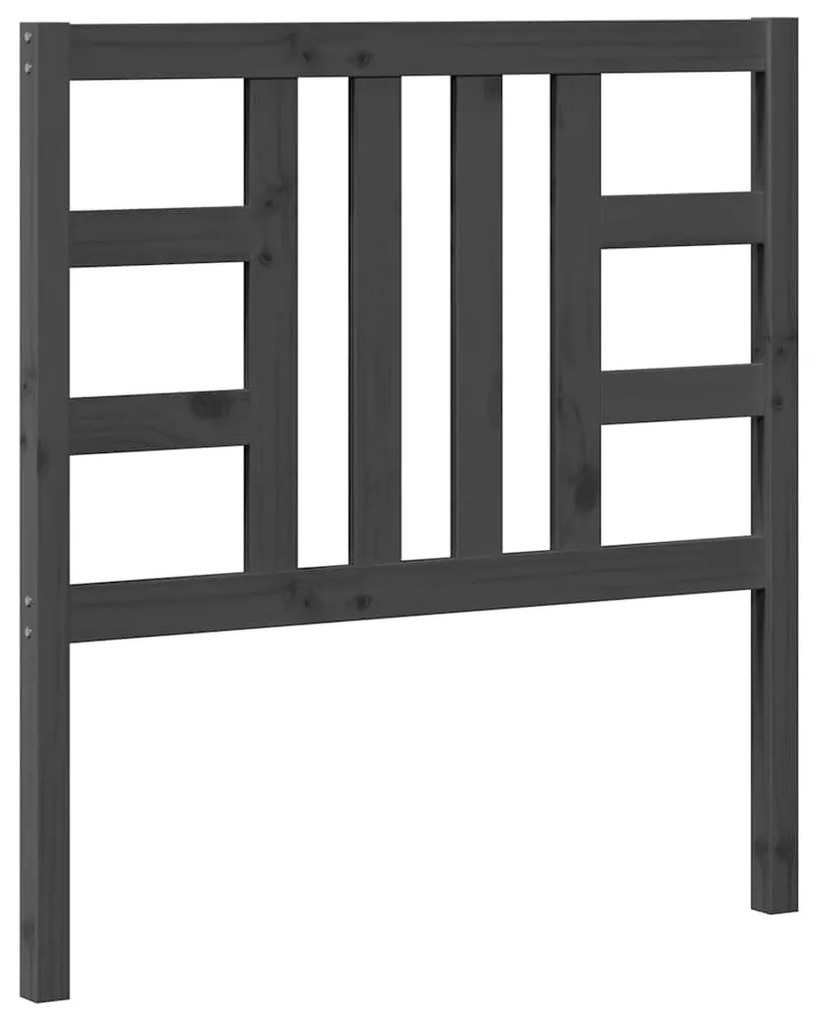 817822 vidaXL Горна табла за легло, сива, 96x4x100 см, бор масив