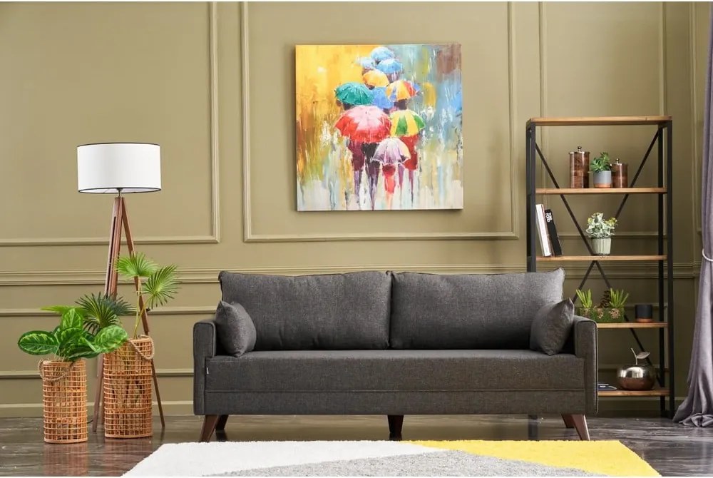 Антрацитен диван 208 cm Bella – Balcab Home