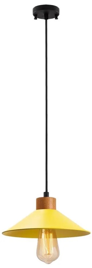 Пендант на кабел MANAVGAT 1xE27/40W/230V жълт/кафяв