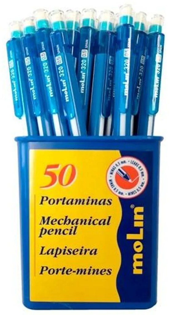 Mechanical pencil set Molin Син 0,5 mm (50 Части)
