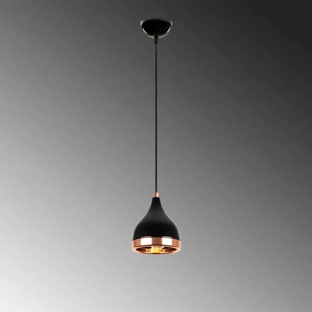 Черно/златно висящо осветително тял ø 14 cm Yildo – Opviq lights