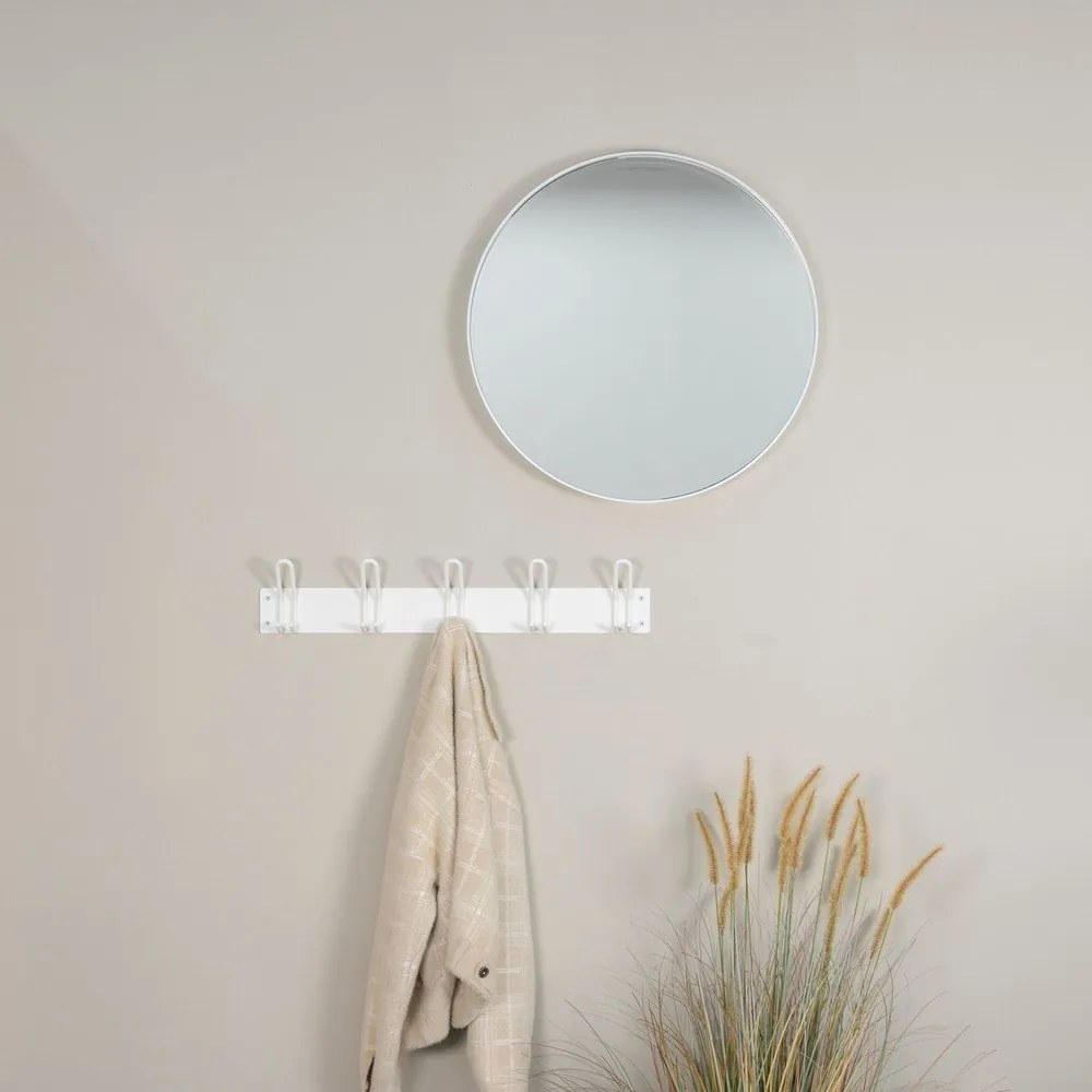 Бяла метална стенна закачалка 70 cm Miles – Spinder Design