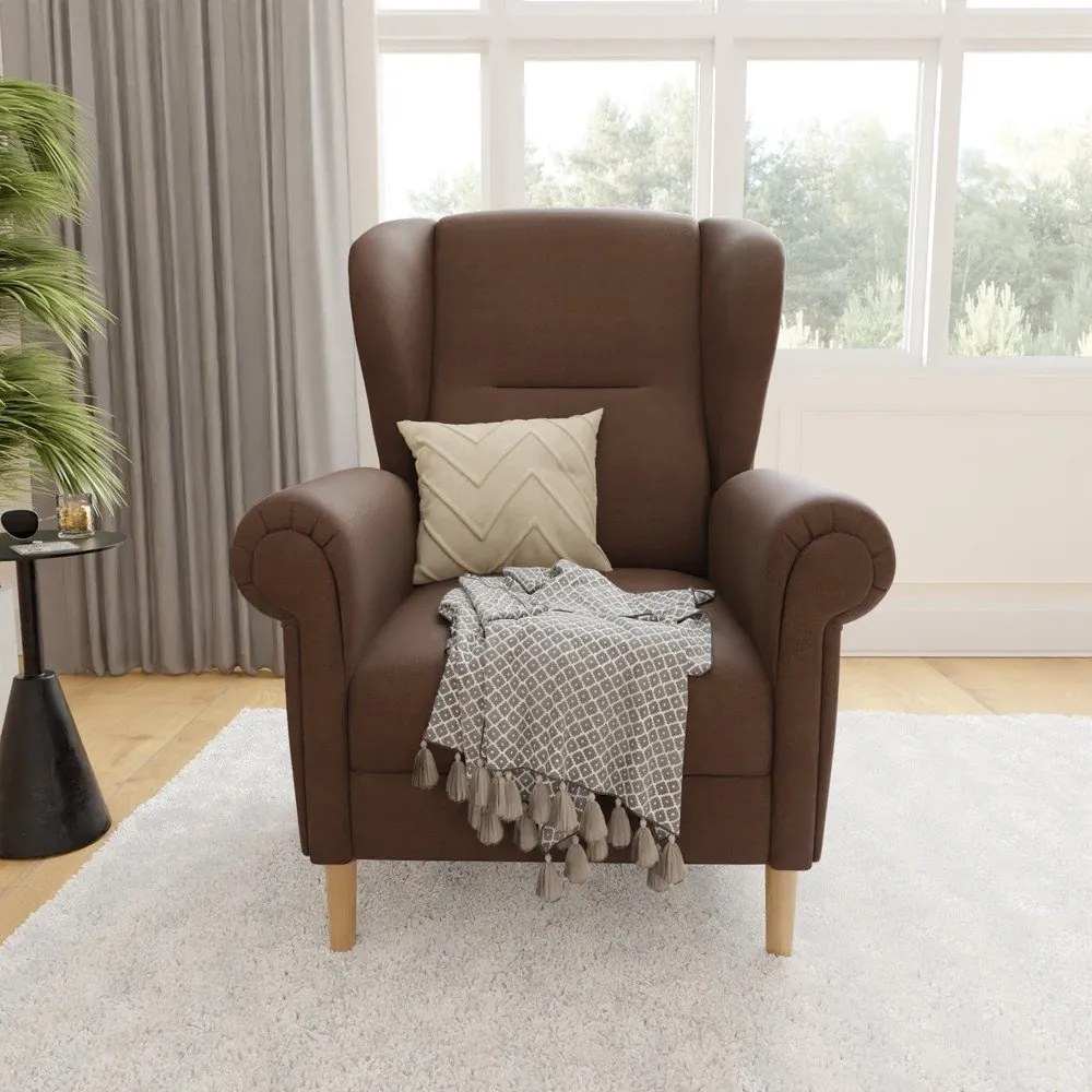 Тъмнокафяво кресло крило Swan – Ropez