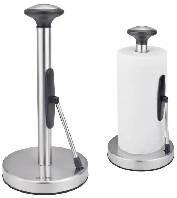 Поставка за кухненска хартия Kinghoff KH 1955, 36.5 см, Неръждаема стомана, Сребрист