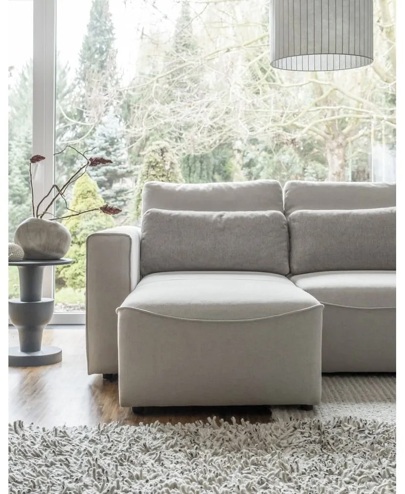 Кремав ъглов разтегателен диван (променлив) Homely Tommy - Miuform