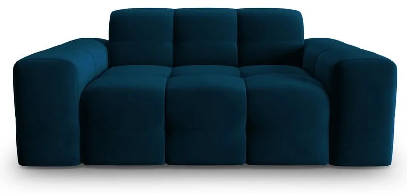 Тъмносин кадифен диван 156 cm Kendal - Micadoni Home