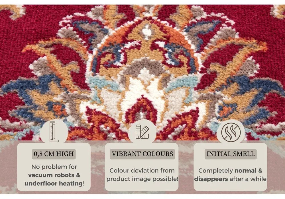 Червен килим 57x90 cm Orient Caracci - Hanse Home