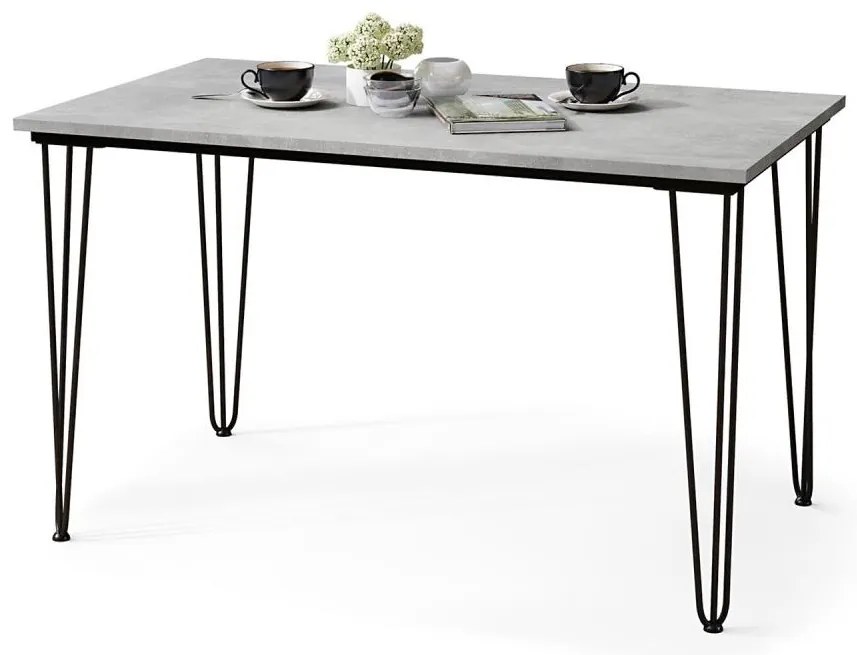Трапезна маса HALIJA сив бетон