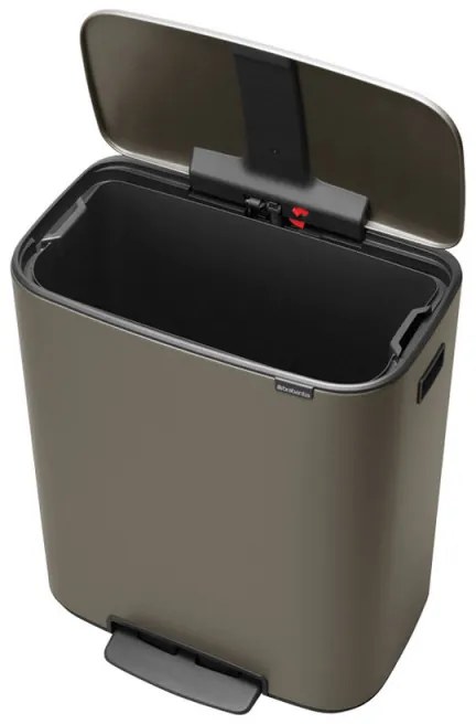 Кош за боклук Brabantia Bo Pedal 1003184, 60 л, Леко затваряне, Противоплъзгаща основа, Сив