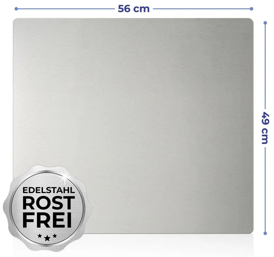 Капак от неръждаема стомана Сребърен, 50 x 56 cm - Maximex