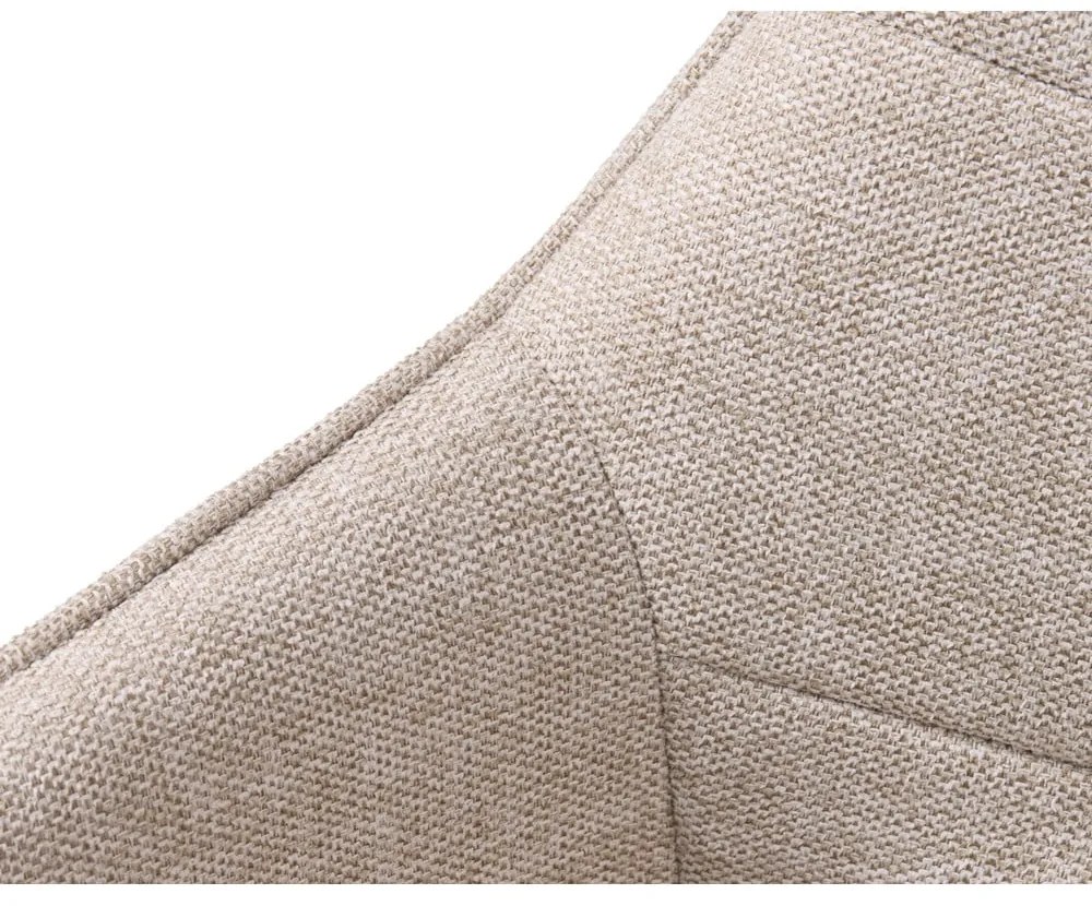 Бежов тапициран трапезен стол с подлакътници Nolan – Unique Furniture