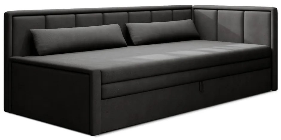 Тъмносив шенилов сгъваем/с място за съхранение диван 214 cm Fulgeo – ELTAP