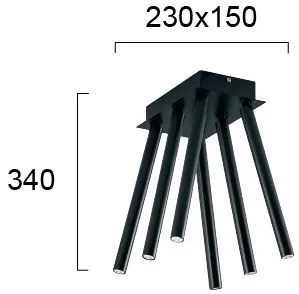 Лампа за таван Viokef Duct 6light