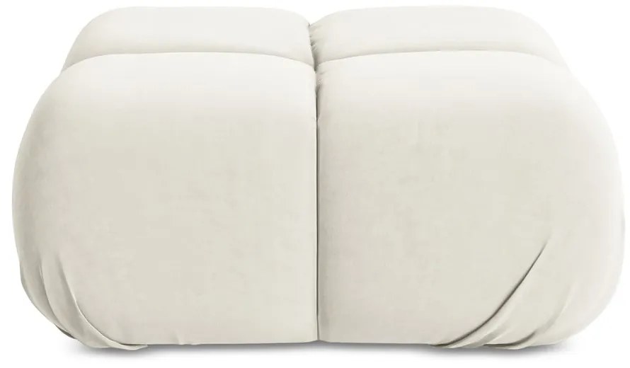 Бяла кадифена модулна табуретка Lokua – Makamii