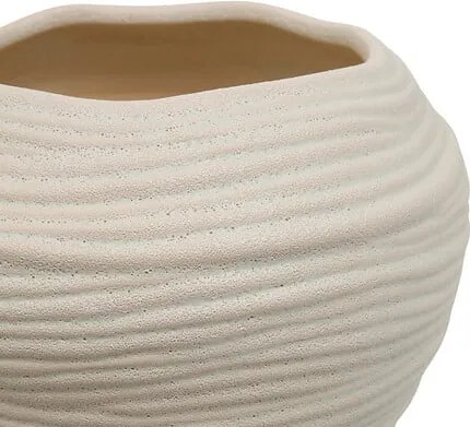 Ваза atmosphera Prudi, Керамика, Бял, 20 cm