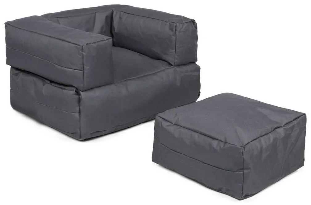 Барбарон с подложка за крака 65x40 см сив