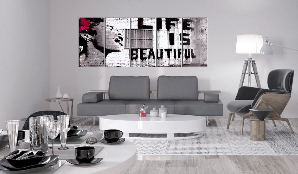 Печат върху платно - Banksy: Life is Beautiful 200x80