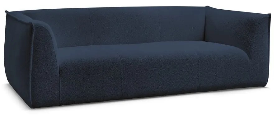 Тъмносин диван от прежда с примки от букле 242 cm Giorgia – Bobochic Paris