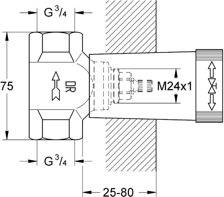 Internal Клапан switch Grohe 3/4"