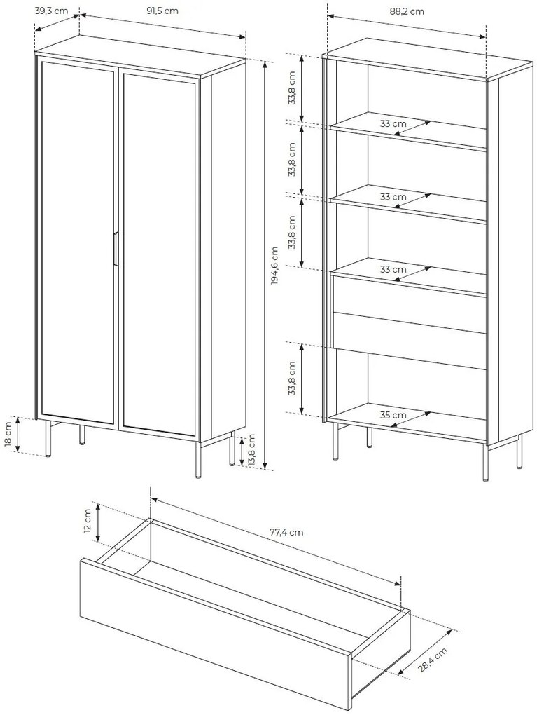 Витрина Luminus-Кафяв