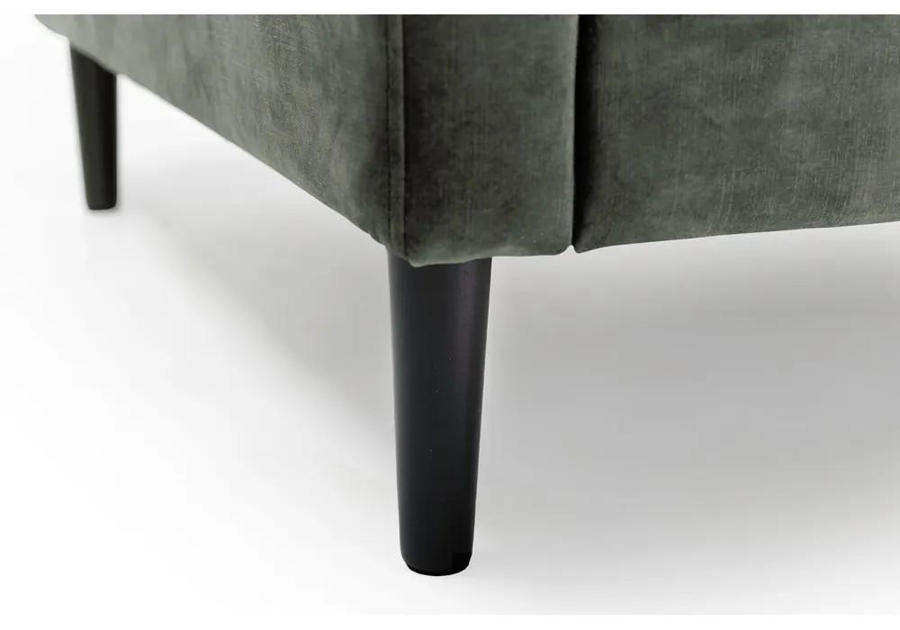 Зелен сив кадифен диван 220 cm Adagio - Scandic
