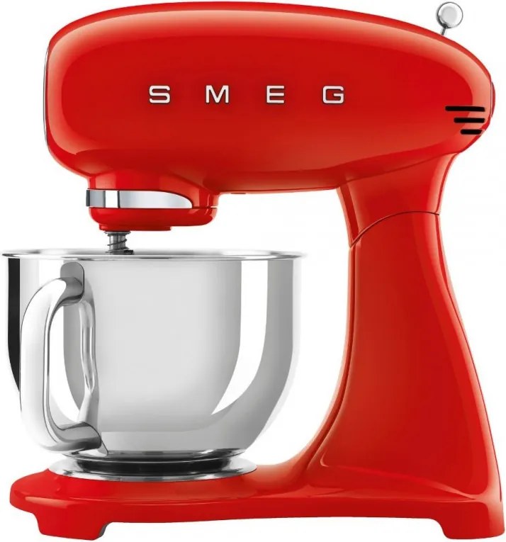Планетарен миксер SMEG SMF03RDEU, 800 W, 4.8 л, 10 скорости, Функция за плавен старт, Крачета против хлъзгане, Червен