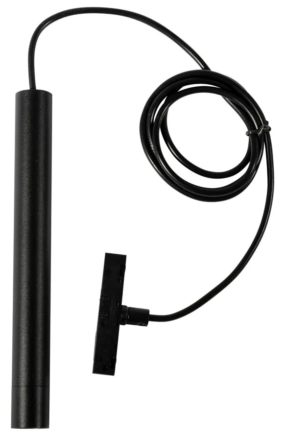 Модерен черен висящ светлинен елемент за 1-фазова релсова система - Slimline Keno