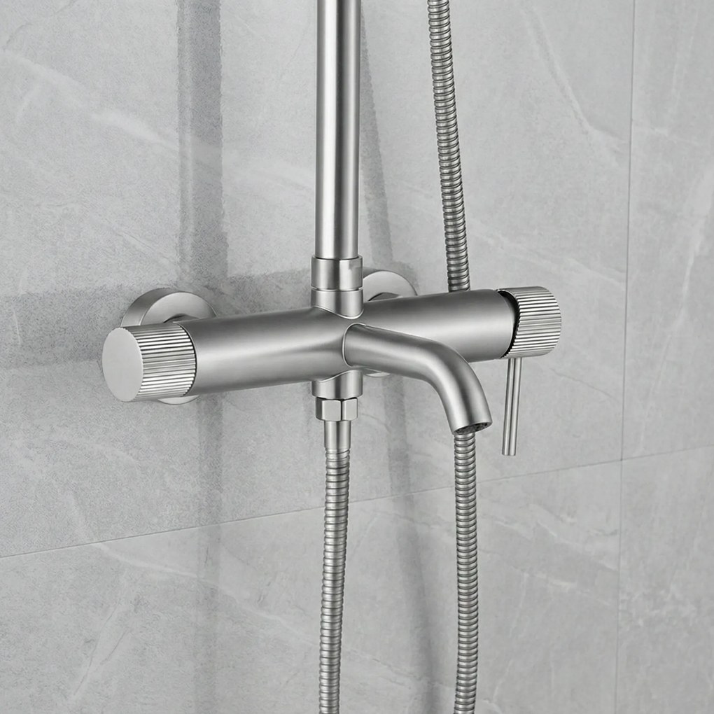 Комплект за душ Rea Lungo Stripe Brush Nickel