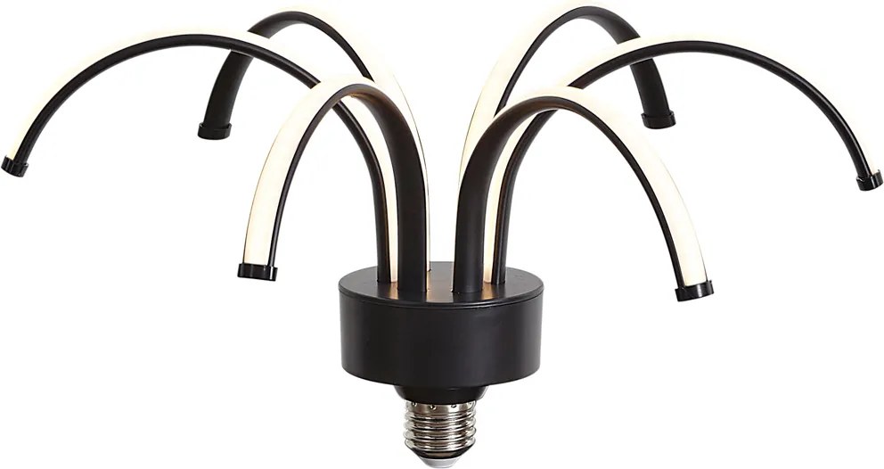 E27 LED декоративна лампа черна 6W 450 lm 3000K