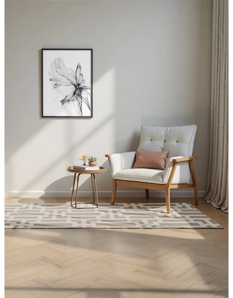 Сиво-кремава пътека 80x240 cm Perles Onyx – Elle Decoration