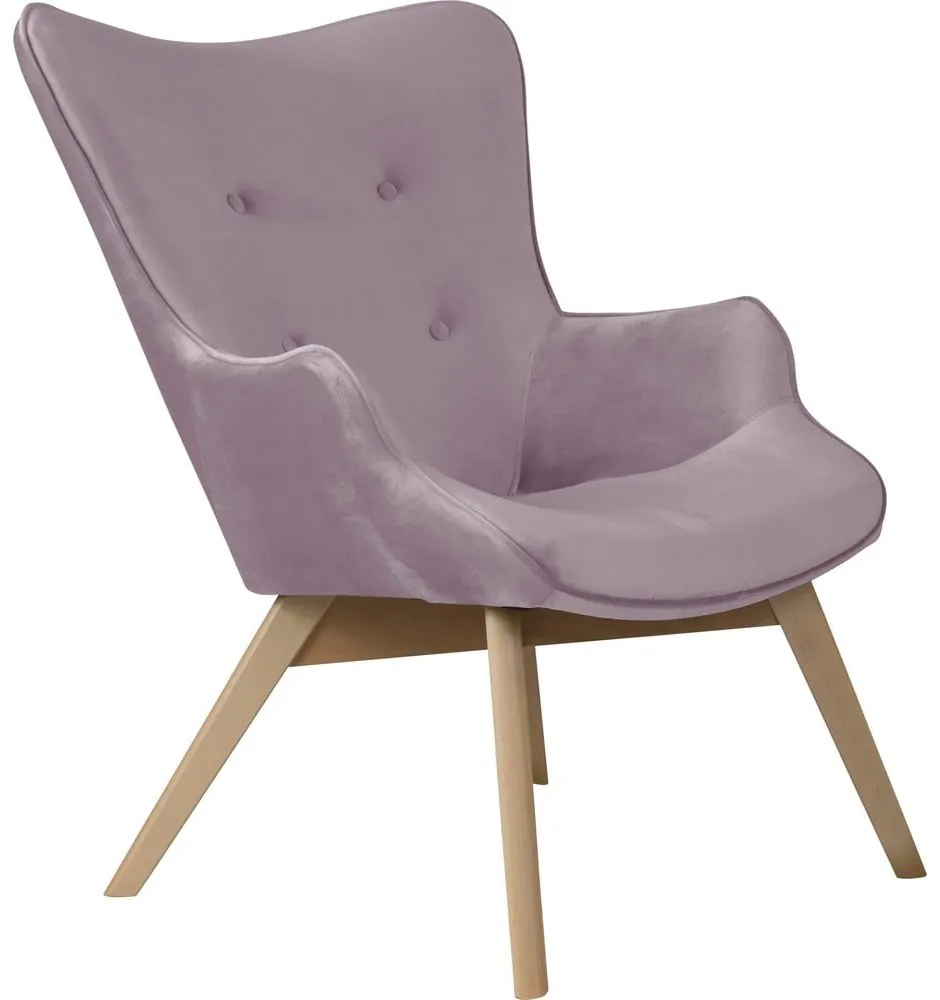 Кадифено кресло лавандула Niko – Ropez