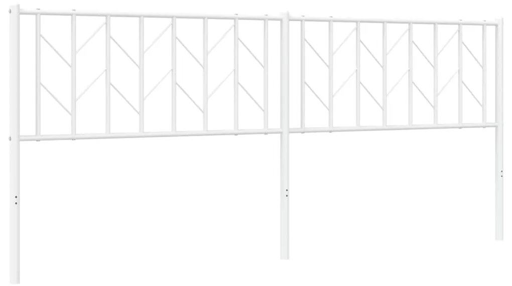 374524 vidaXL Метална резервна табла за легло, бяла, 200 см