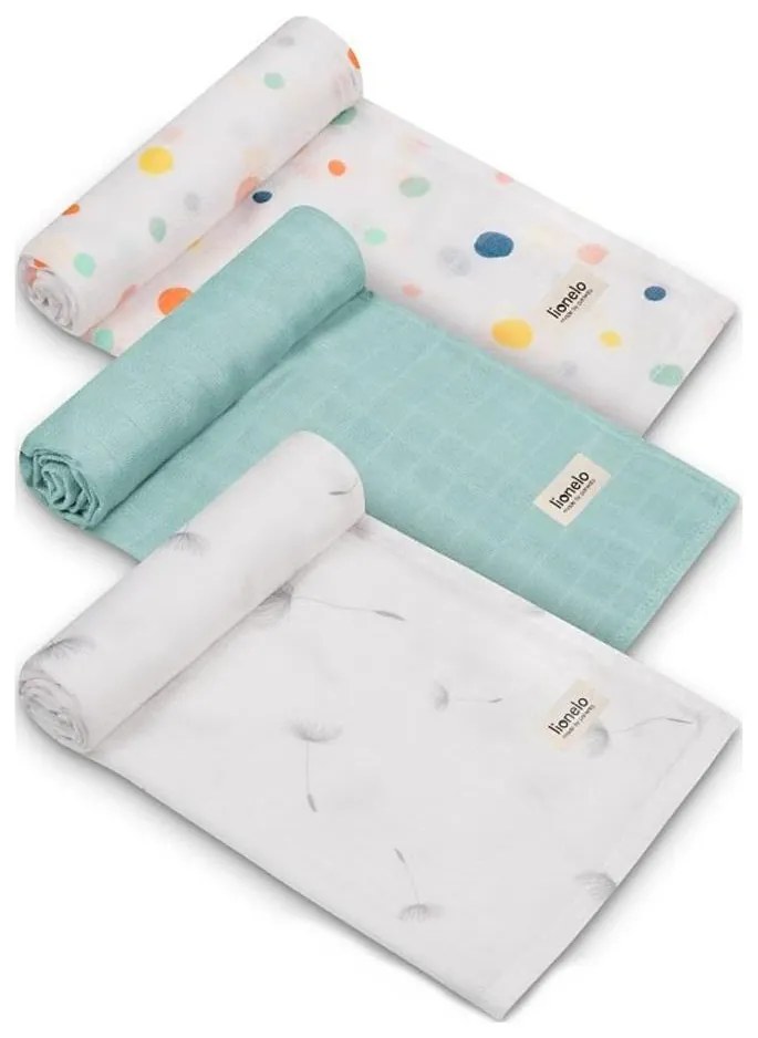 Lionelo - Комплект от 3 бамбукови пелени BAMBOO SET 70x70 см Dot