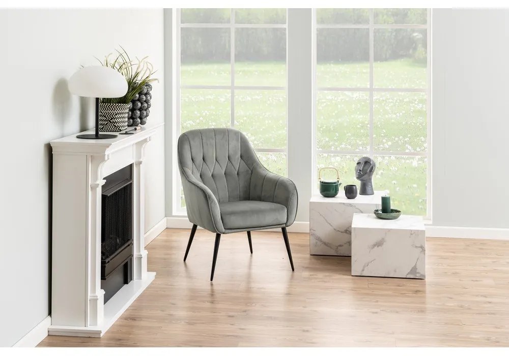 Бели масички за кафе в комплект от 2 бр. от декор от мрамор 58x58 cm Dice – Actona