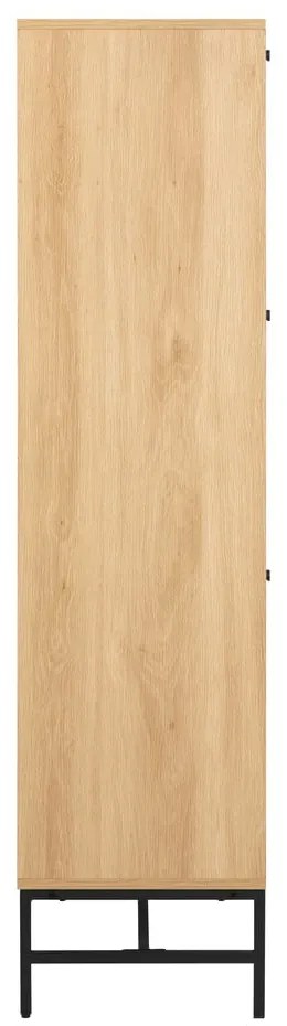 Накланяща се стойка за обувки от дъбов декор в естествен цвят 99x140x35 cm Albany – Actona