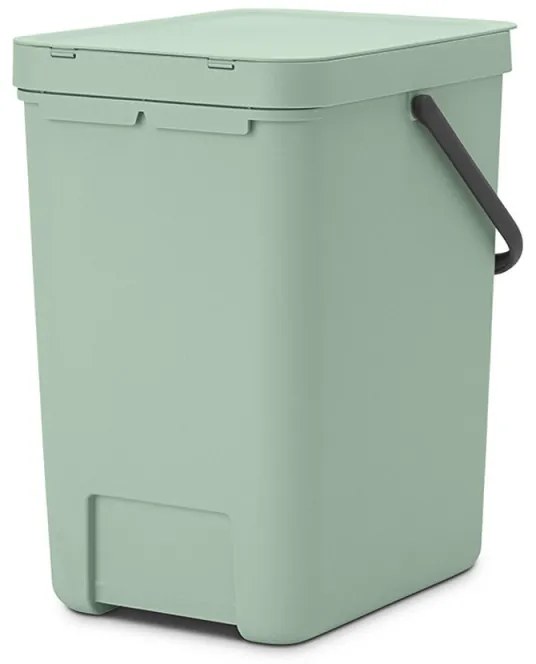 Кош за разделно събиране на боклук Brabantia Sort&Go 1005522, 25 л, Дръжка, Възможност за стенен монтаж, Светлозелен