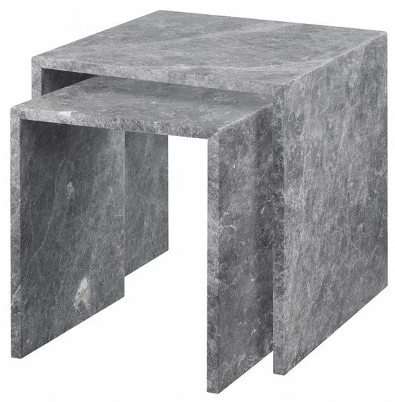 Мраморни странични масички в комплект от 2 броя 45x45 cm VARU - Blomus