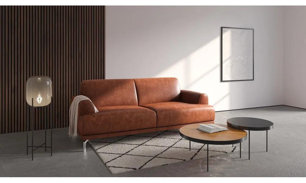 Червено-кафяв кожен диван , 170 cm Puzo - MESONICA