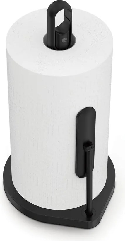 Държач за кухненски кърпи от матирана черна стомана - simplehuman