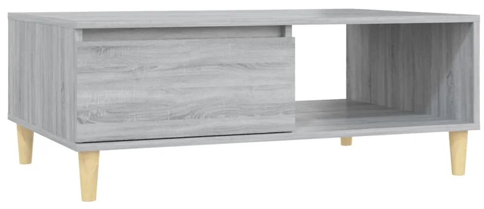 813171 vidaXL Кафе маса, сив сонома, 90x60x35 см, инженерно дърво