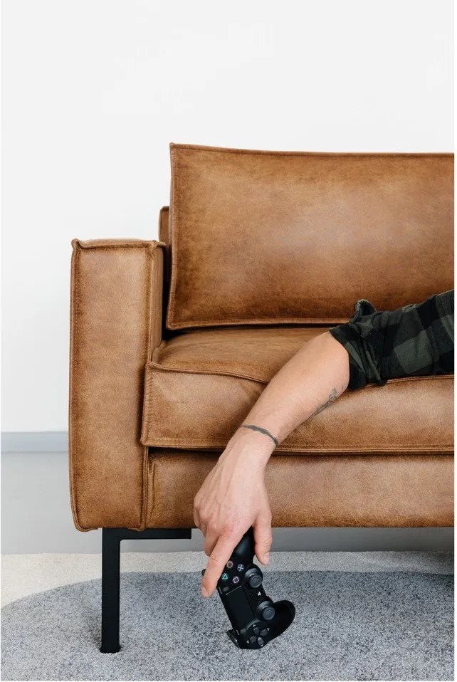 Кафяв диван от изкуствена кожа 216 cm Rate - Scandic