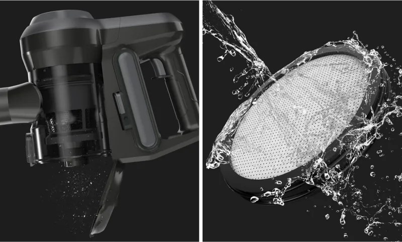 Акумулаторна прахосмукачка AENO ASC0001, 120W, 15000 Pa, 500 мл, LED светлина, Автономия 45 мин, Черен