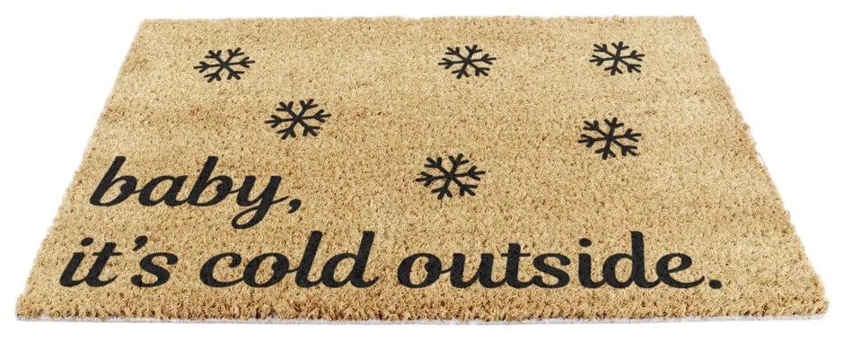 Изтривалка с коледен мотив от кокосови влакна 40x60 cm Baby It's Cold Outside – Artsy Doormats